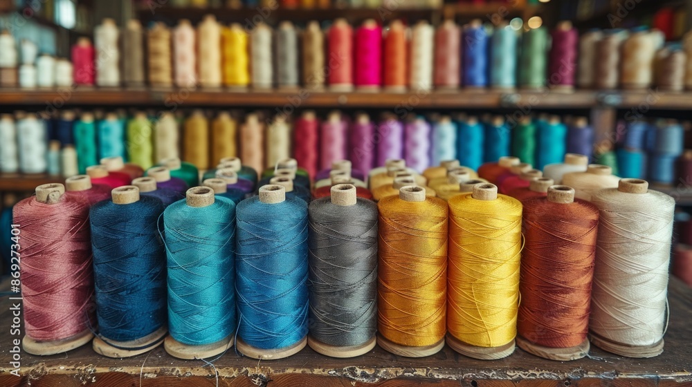Thread spools background. Various colors sewing kit. Collection of threads. Vibrant vivid colors. Sew threads. Colorful hobby background. Tailor shop texture Thread spools background. Various colors sewing kit. Collection of threads. Vibrant vivid colors. Sew threads. Colorful hobby background. Tailor shop texture