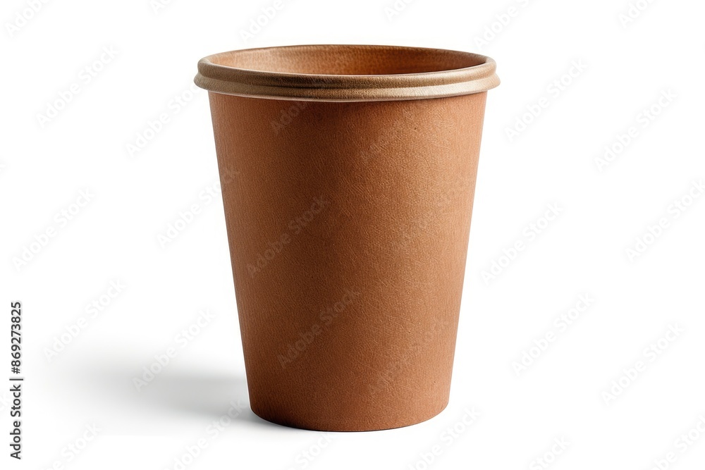 A brown paper cup with a wooden lid, great for everyday use or as a decorative piece A brown paper cup with a wooden lid, great for everyday use or as a decorative piece