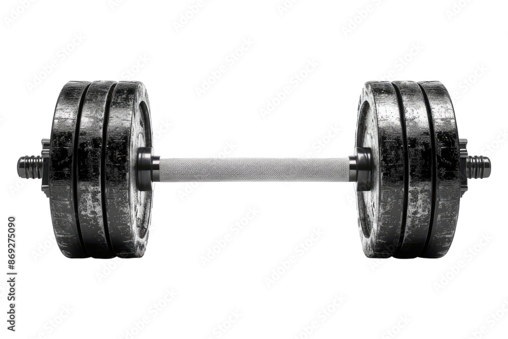 Fototapeta premium Barbell isolated on transparent background