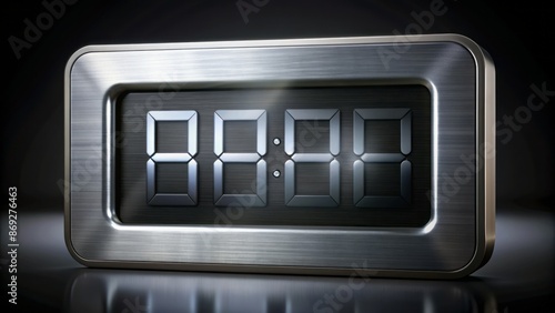 A futuristic, sleek, silver digital timer display swiftly incrementing from 0 to 50,000 with precise decimal point accuracy.