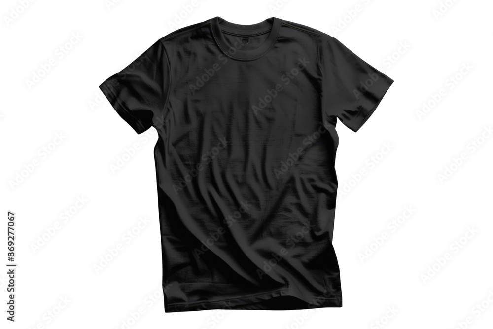 Black t shirt isolated on transparent background Black t shirt isolated on transparent background