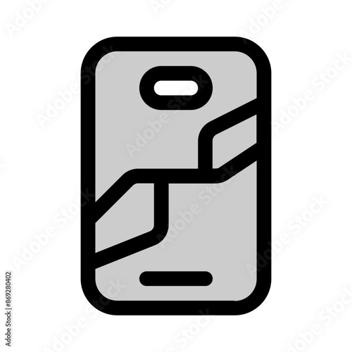 broken phone icon with duotone style, perfect for user interface projects