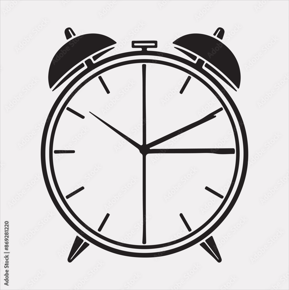 alarm clock vector silhouette illustration alarm clock vector silhouette illustration