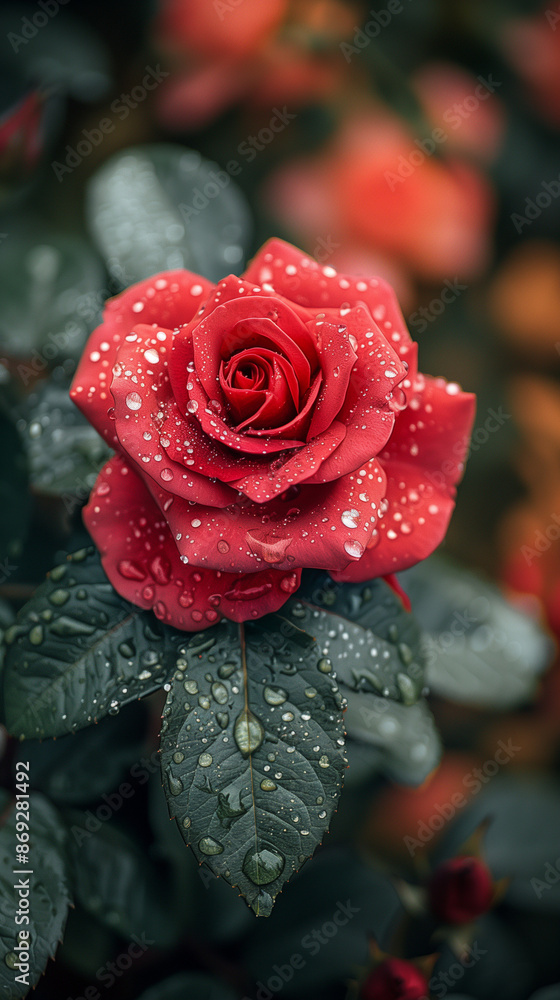 red rose with water droplets red rose with water droplets