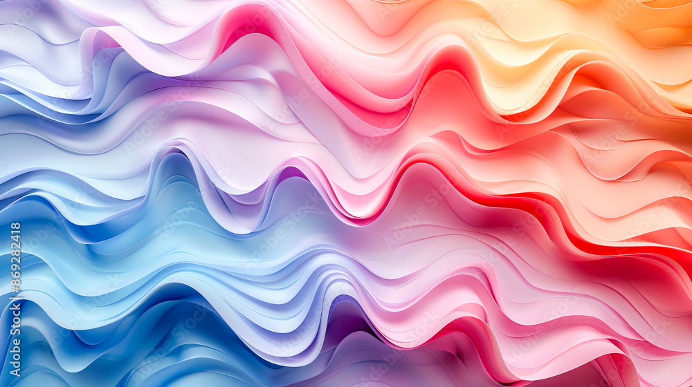 Abstract colorful pastel wavy shape 3d background design Abstract colorful pastel wavy shape 3d background design