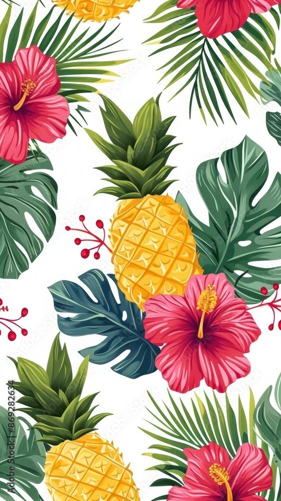Tropical pineapple pattern plant. Tropical pineapple pattern plant.