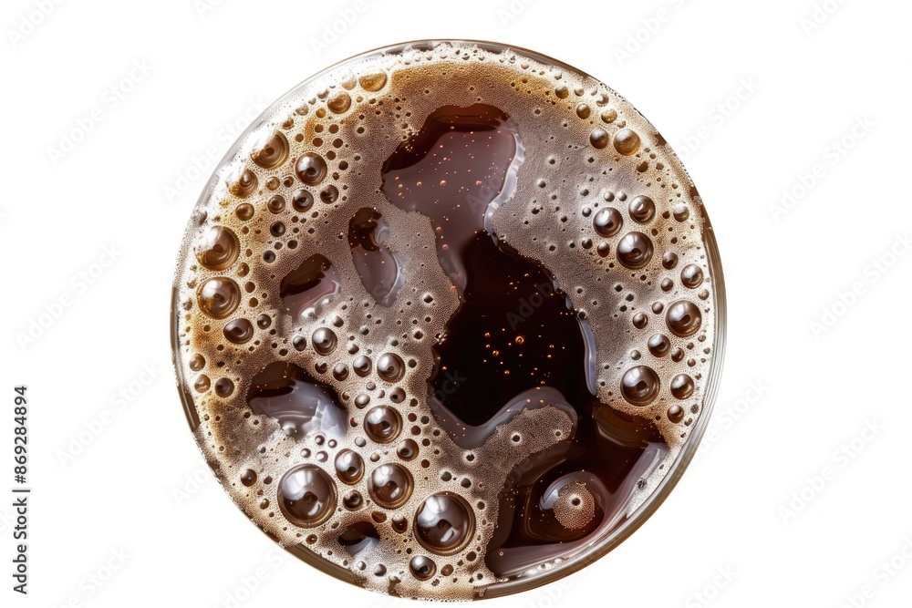 A close-up shot of a glass filled with carbonated soda, ideal for use in food and beverage advertising or editorial content A close-up shot of a glass filled with carbonated soda, ideal for use in food and beverage advertising or editorial content