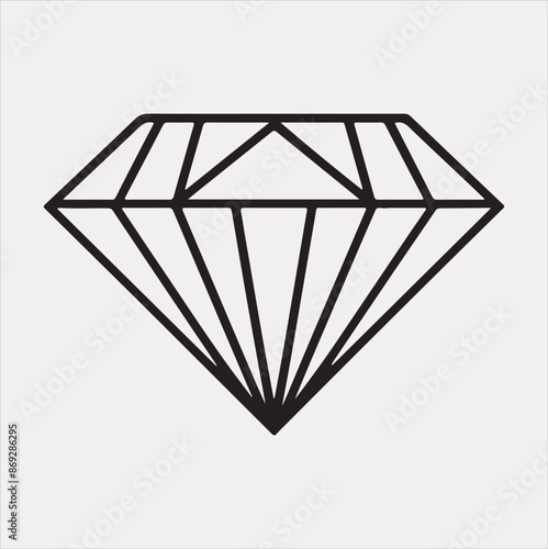 Diamond silhouette vector illustration