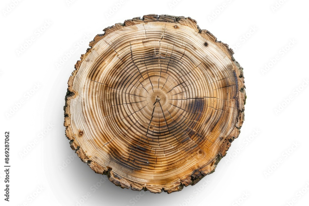 A split wooden log, often used as firewood or building material A split wooden log, often used as firewood or building material