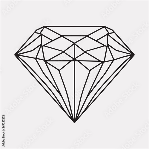 Diamond silhouette vector illustration
