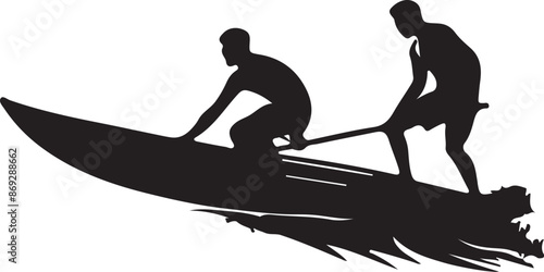 surfing boat vector art illustration  photo