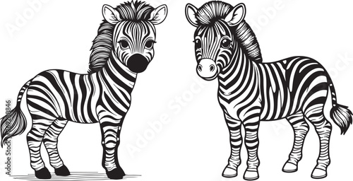 Photography Cute Zebra vector silhouette image
