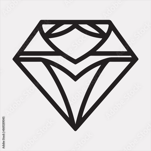 Diamond silhouette vector illustration