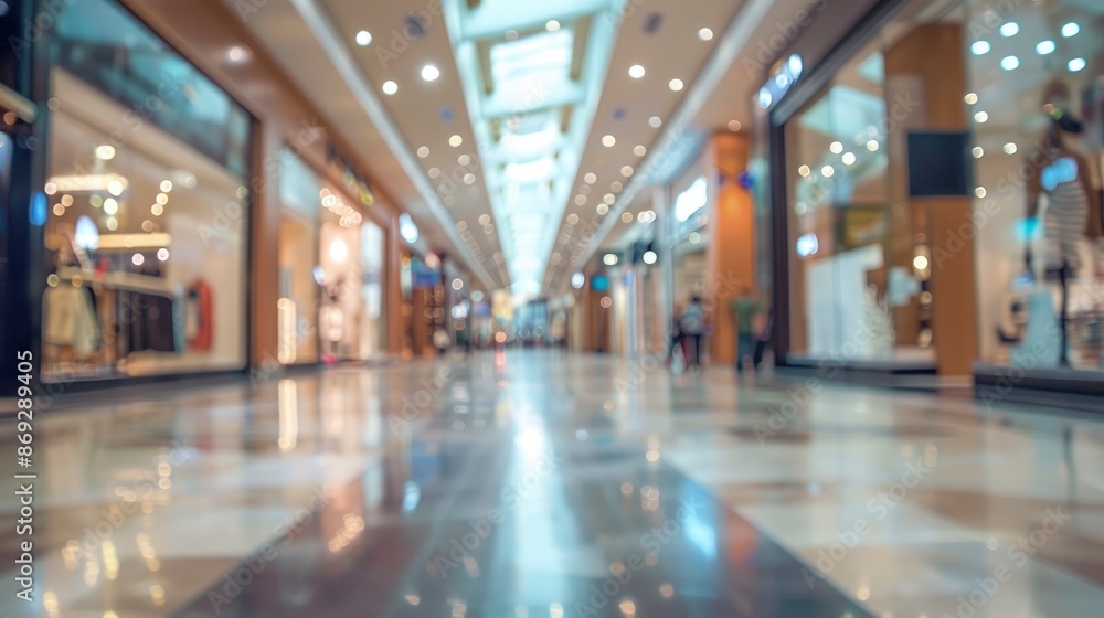 Modern luxury blurred shopping mall interior with no people, advertising, background, wallpaper, space for text Modern luxury blurred shopping mall interior with no people, advertising, background, wallpaper, space for text