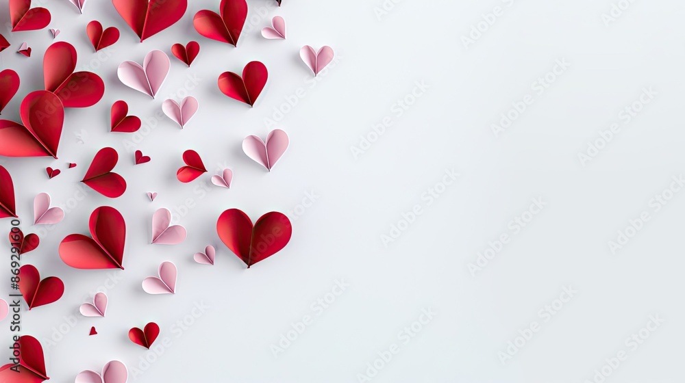 Pattern of Small Hearts in Pink and Red Pattern of Small Hearts in Pink and Red