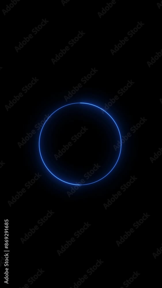 Abstract vertical background, Thin circle, spectrum cycle animation, glowing neon light. Abstract vertical background, Thin circle, spectrum cycle animation, glowing neon light.
