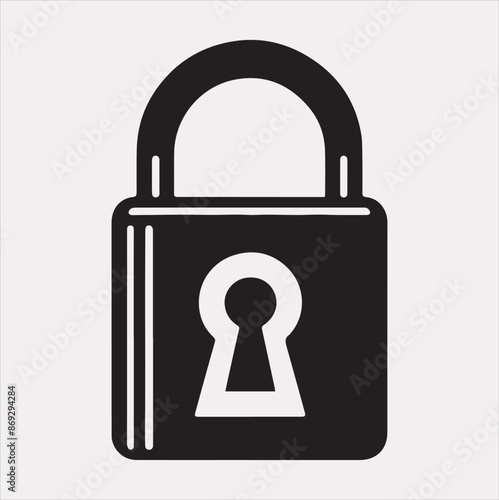 lock vector silhouette illustration