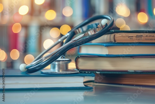 Stethoscope on a Stack of Books