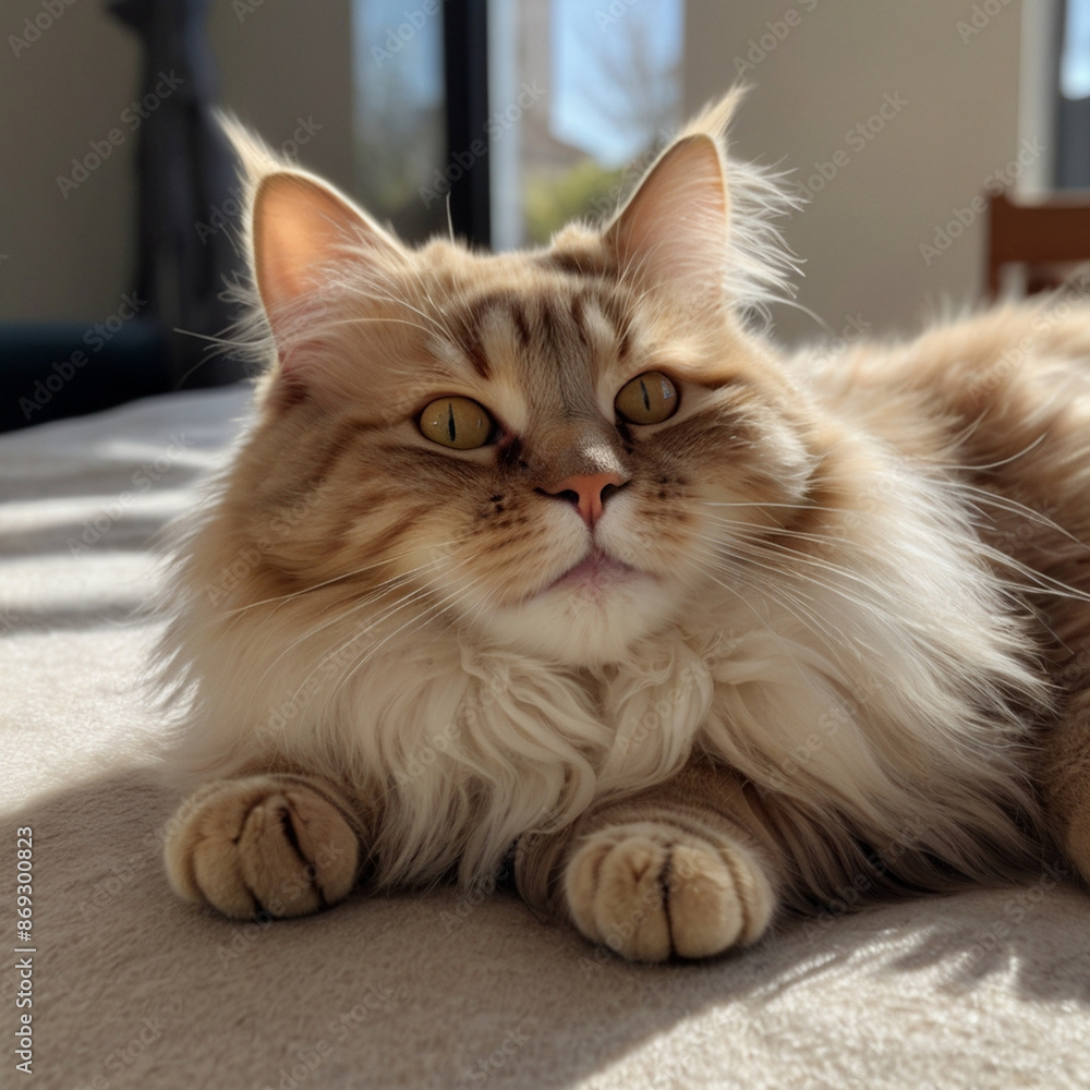 Portrait of beautiful cat exploring. Generative Ai Portrait of beautiful cat exploring. Generative Ai