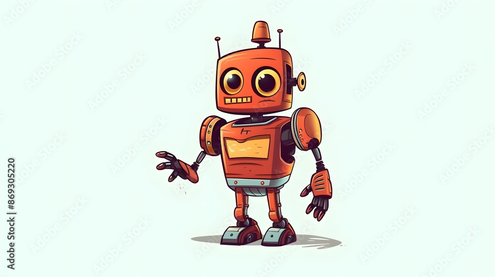 Cleaning Robot Illustration Vector Cleaning Robot Illustration Vector