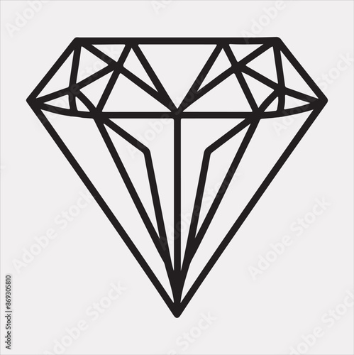 Diamond silhouette vector illustration