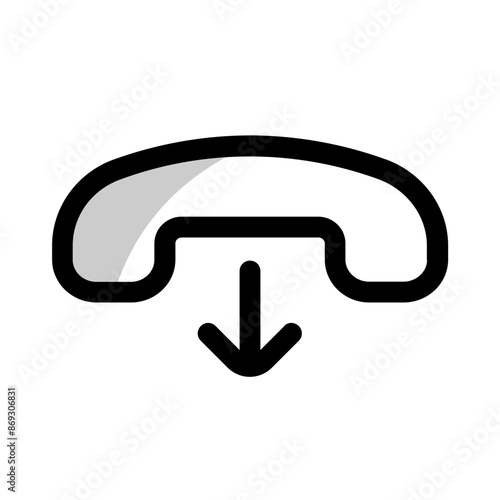 phone drop icon with shady style, perfect for user interface projects