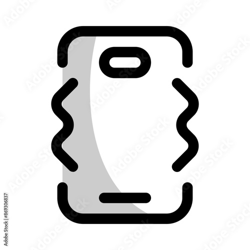 ringing icon with shady style, perfect for user interface projects