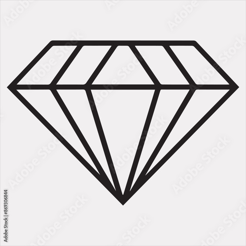 Diamond silhouette vector illustration