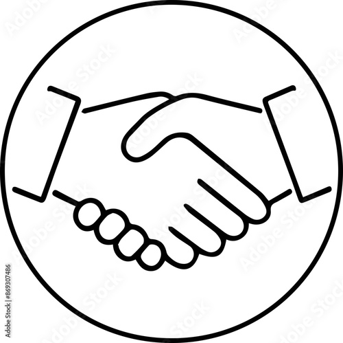 Business agreement handshake icon vector illustration icon for apps and websites