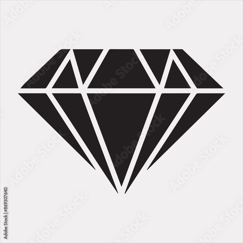 Diamond silhouette vector illustration