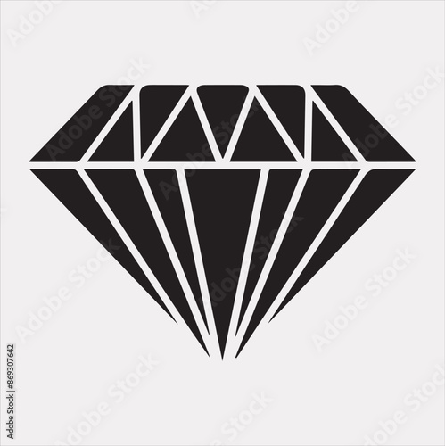 Diamond silhouette vector illustration
