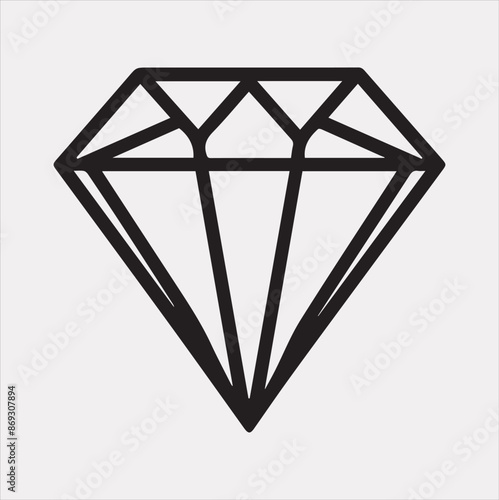 Diamond silhouette vector illustration