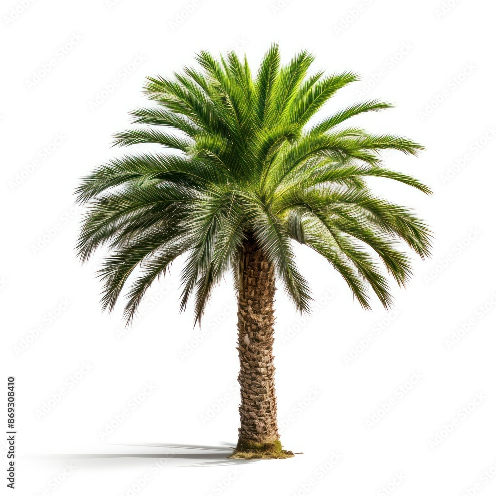 Obraz premium Tropical palm tree isolated white