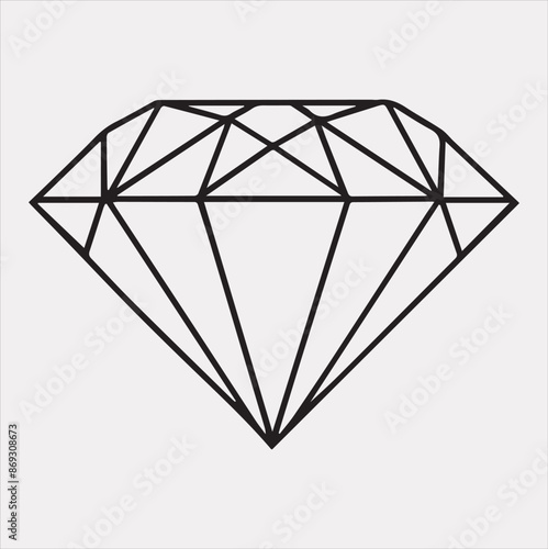 Diamond silhouette vector illustration