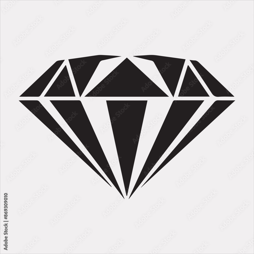 Diamond silhouette vector illustration Diamond silhouette vector illustration