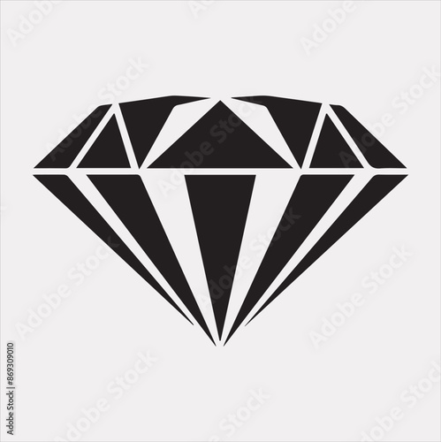 Diamond silhouette vector illustration
