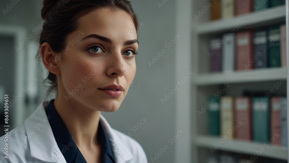 Confident expert doctor in modern hospital in uniforn, Generative AI Confident expert doctor in modern hospital in uniforn, Generative AI