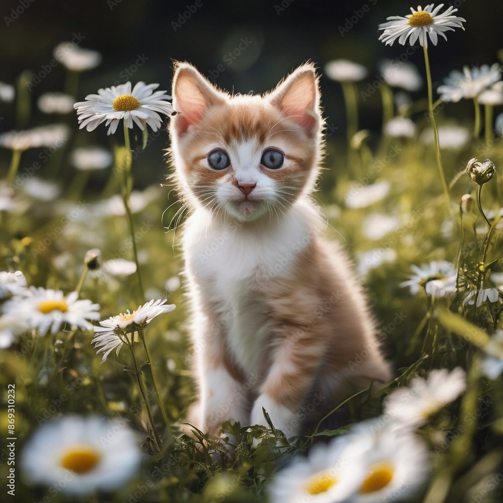 Portrait of beautiful cat exploring. Generative Ai Portrait of beautiful cat exploring. Generative Ai