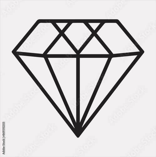 Diamond silhouette vector illustration