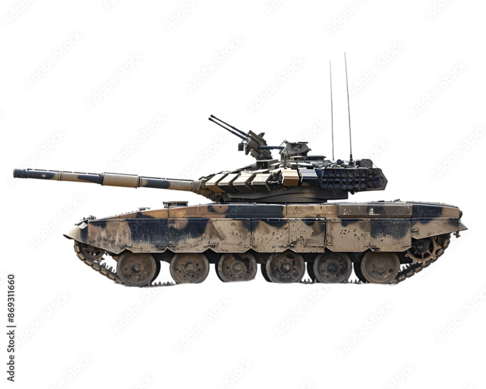 T-72 Tank: Powerful Military Vehicle on white background T-72 Tank: Powerful Military Vehicle on white background