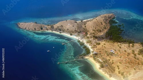 Landscape view from Komodo Island , Indonesia