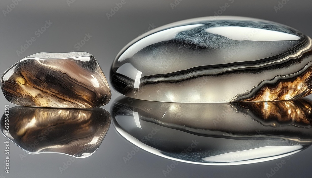 Obraz premium Polished granite with a reflective surface.