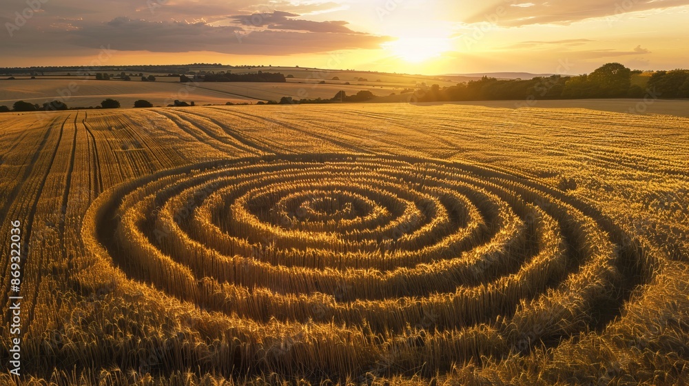 In 2024, mysterious crop circles appeared in a field in Wiltshire, England. In 2024, mysterious crop circles appeared in a field in Wiltshire, England.