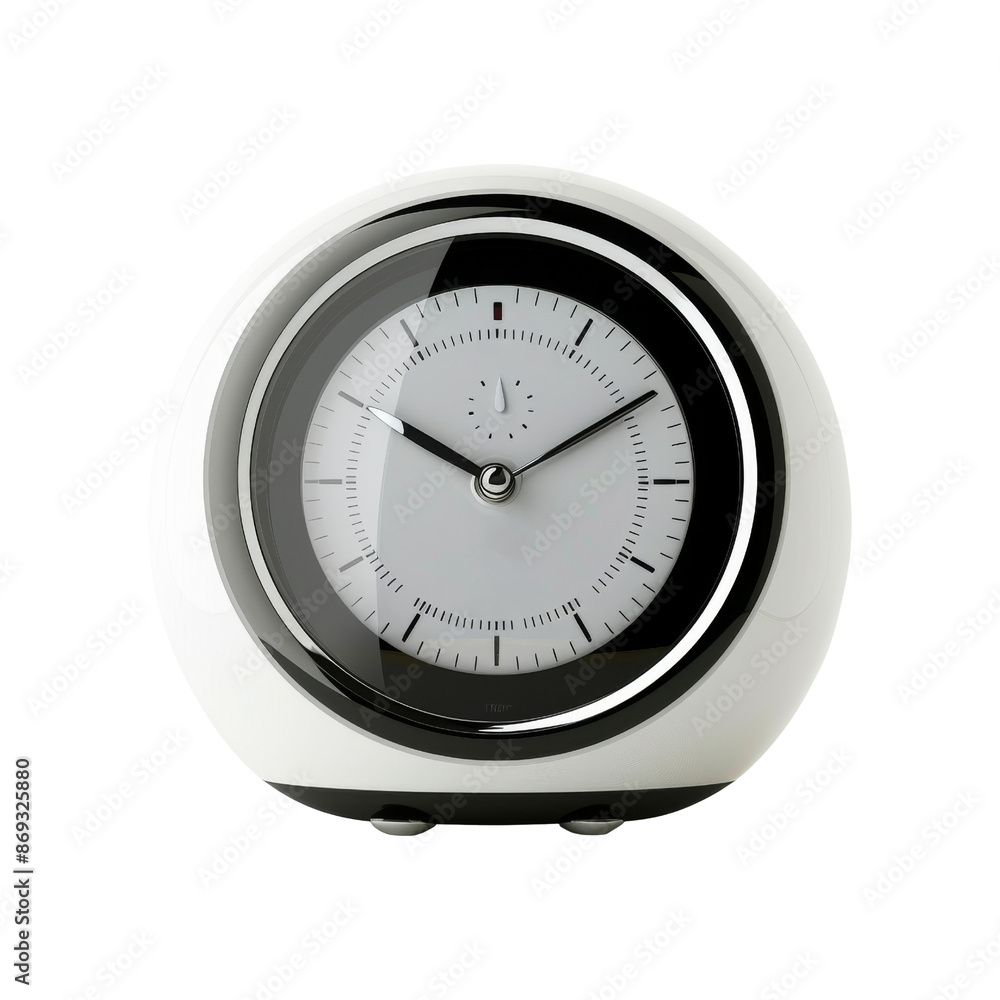 Modern White Analog Clock with Black Numbers and Hands Modern White Analog Clock with Black Numbers and Hands