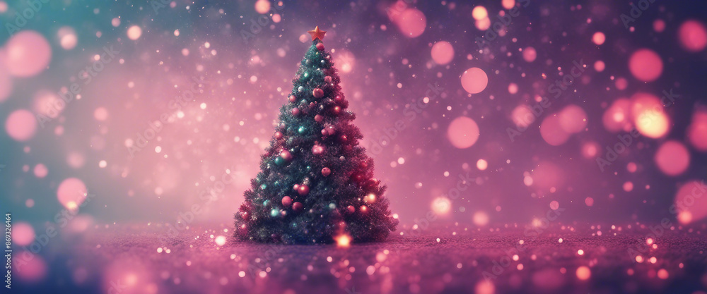 Abstract fantasy festive christmas tree background header wallpaper background 3d illustration Abstract fantasy festive christmas tree background header wallpaper background 3d illustration