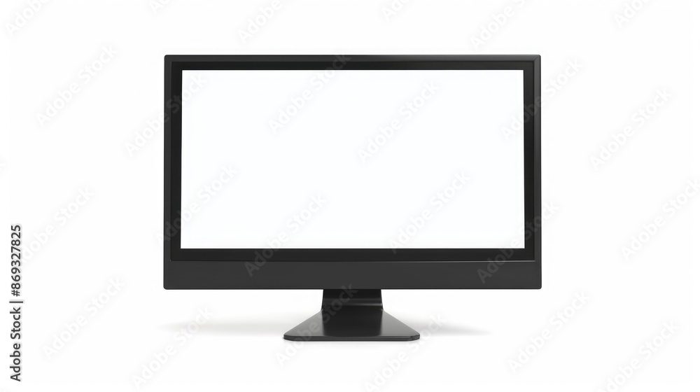 Black Computer Monitor with Blank Screen Black Computer Monitor with Blank Screen