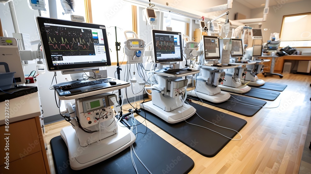 Life Support Machines and Medical Equipment in a Hospital Room Life Support Machines and Medical Equipment in a Hospital Room