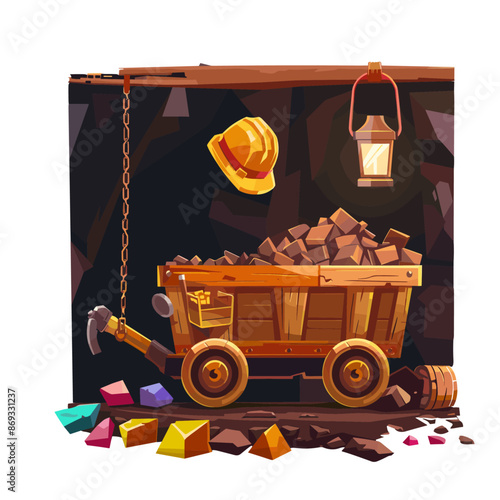 carts filled with black coal lumps