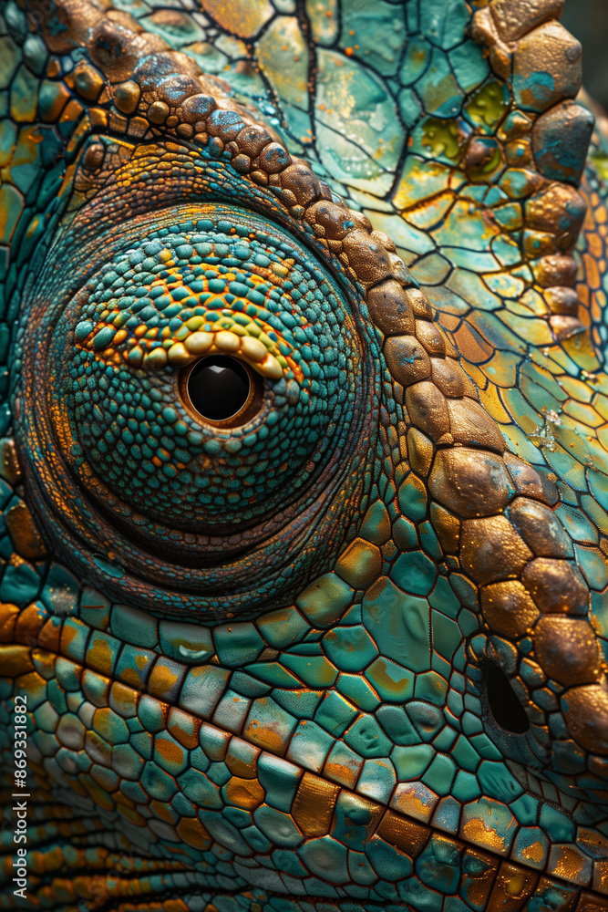 Naklejka premium Close up of an iguana