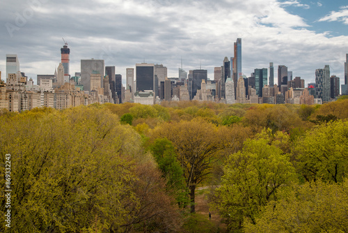 Central Park and Manhattan Skyline New York City #869332243